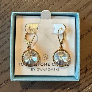 Touchstone Crystal by Swarovski Lulu Earrings Golden - Never Worn